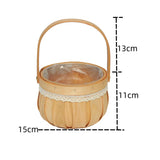 Load image into Gallery viewer, Wooden Round Basket with Plastic Liner