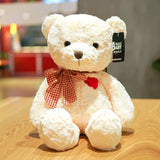 Load image into Gallery viewer, Plush Teddy Bear with Plaid Bow 35cm