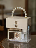 Load image into Gallery viewer, Luxury Velvet Acrylic Gift Box with Pearl Handle