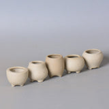 Load image into Gallery viewer, Set of 5 Unglazed Miniature Succulent Pots