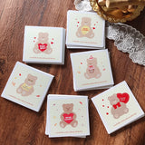 Load image into Gallery viewer, Cute Teddy Bear Valentine&#39;s Day Cards Pack 30