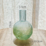 Load image into Gallery viewer, Gradient Green Bubble Glass Art Vase
