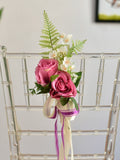 Load image into Gallery viewer, Wedding Aisle Chair Artificial Flowers with Ribbon