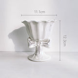 Load image into Gallery viewer, Vintage Ceramic Compote Vase with Bowknot