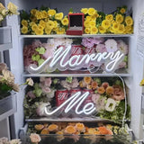 Load image into Gallery viewer, Marry Me Transparent Acrylic LED Neon Sign