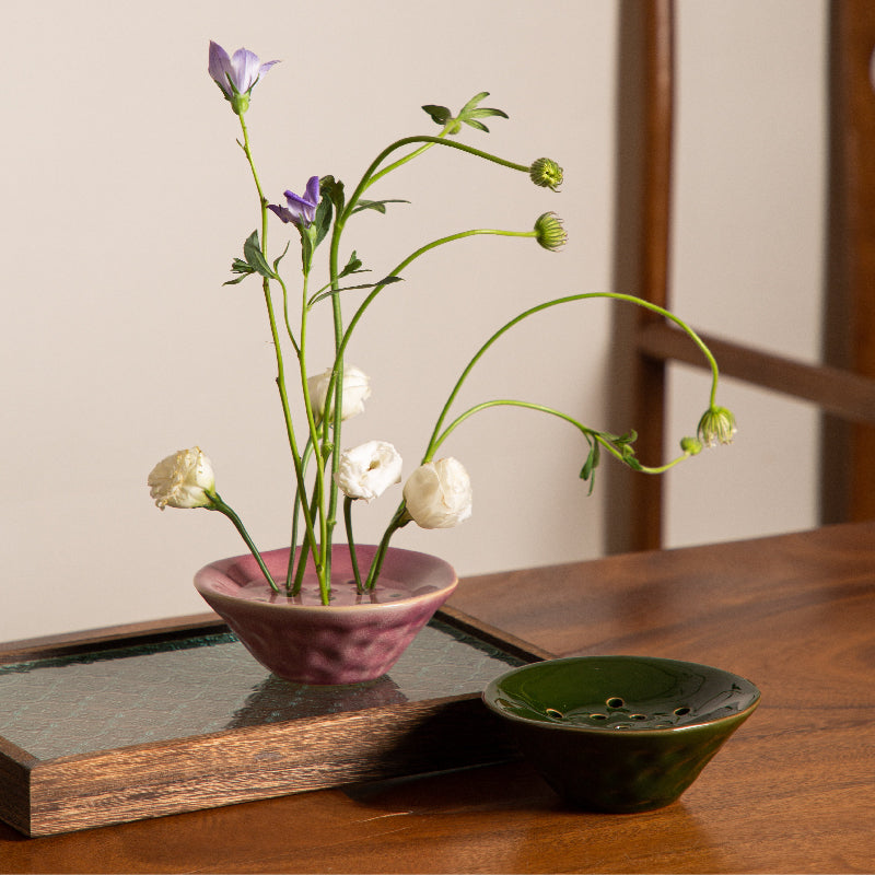 Japanese Ikebana Vase with Holes for Flowers – Floral Supplies Store