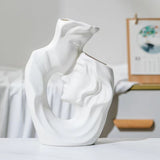 Load image into Gallery viewer, Loving Couple Sculpture Modern Ceramic Vase
