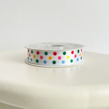 Load image into Gallery viewer, polka dots silk ribbon roll for holiday
