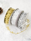 Load image into Gallery viewer, Christmas Snow Flake Trim Ribbon (25mmx10Yd)