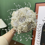 Load image into Gallery viewer, Luxury Artifical Floral Pearl Crystal Wedding Bouquet