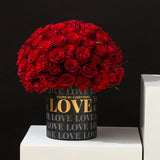 Load image into Gallery viewer, LOVE Print Round Flower Bouquet Boxes Pack 2