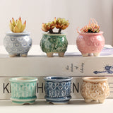 Load image into Gallery viewer, Set of 6 Mini Ceramic Pots with Drainage