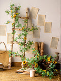 Load image into Gallery viewer, Hanging Artificial Green Ivy with Sunflower (130cmH)