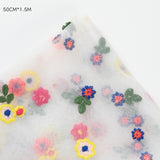 Load image into Gallery viewer, Floral Embroidery Bouquet Wrap Tulle (50cmx1.5m)