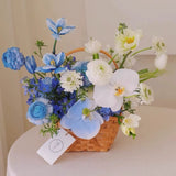 Load image into Gallery viewer, Square Rattan Flower Basket with Bow