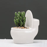 Load image into Gallery viewer, Set of 2 Toilet Shaped Succulent Cactus Vase