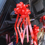 Load image into Gallery viewer, 8&quot; Large Pull Ribbon Bows for Wedding Car Pack 10