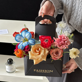Load image into Gallery viewer, Foldable Floral Gift Box with Handle Pack 8