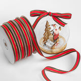 Load image into Gallery viewer, 24 Yards Christmas Plaid Grosgrain Ribbon