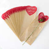 Load image into Gallery viewer, Love Heart Plastic Sleeves for Single Stem Flower Pack 40