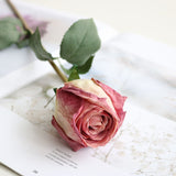 Load image into Gallery viewer, 10pcs Vintage Artificial Roses with Burnt Edges