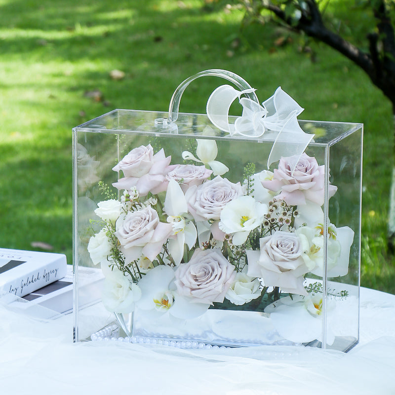 Suitcase Transparent Acrylic Flower Box – Floral Supplies Store