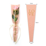 Load image into Gallery viewer, Gold LOVE Print Rose Packaging Bags Pack 50