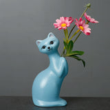 Load image into Gallery viewer, Ceramic Cat Vase for Single Flower Arrangement