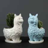 Load image into Gallery viewer, Cute Alpaca Succulent Pot Ceramic Planter
