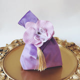 Load image into Gallery viewer, Velvet Gift Bags with Artificial Flower Pack 10