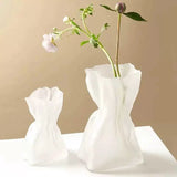 Load image into Gallery viewer, Crinkled Paper Bag Glass Flower Vase