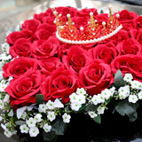Load image into Gallery viewer, Heart-shaped Red Roses with Crown Decoration Kit