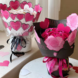 Load image into Gallery viewer, 3D Heart Rose Bouquet Wrap Paper Pack 20 (35x50cm)