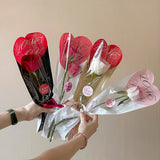 Load image into Gallery viewer, Love Heart Plastic Sleeves for Single Stem Flower Pack 40