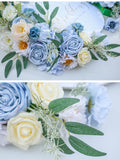 Load image into Gallery viewer, Blue Silk Flowers Wedding Car Decoration Set