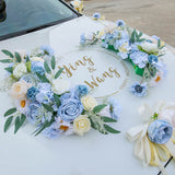 Load image into Gallery viewer, Blue Silk Flowers Wedding Car Decoration Set