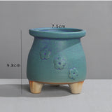 Load image into Gallery viewer, Mini Blue Ceramic Pot for Succulents