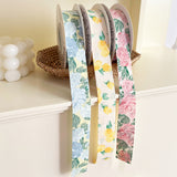 Load image into Gallery viewer, Double Faced Floral Printing Fabric Ribbon (2.5cmx12Yd)