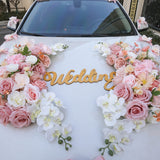 Load image into Gallery viewer, Silk Rose Orchid Wedding Car Flower Decoration Set