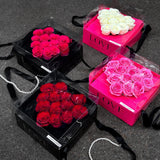Load image into Gallery viewer, Heart-shaped Hollow Square Flower Box Pack 6