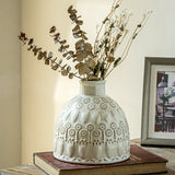 Load image into Gallery viewer, Relief Pattern Vintage Ceramic Flower Vase