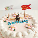Load image into Gallery viewer, Teddy Bear Birthday Candle Cake Topper
