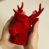 Load image into Gallery viewer, Flocking Deer Head Resin Candle Holder