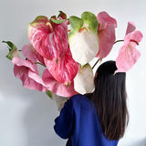 Load image into Gallery viewer, Giant Artificial Anthurium Lily Flowers