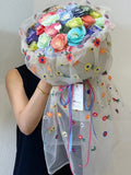 Load image into Gallery viewer, Floral Embroidery Bouquet Wrap Tulle (50cmx1.5m)
