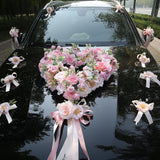 Load image into Gallery viewer, Pink Heart-Shaped Artificial Roses Decoration Set