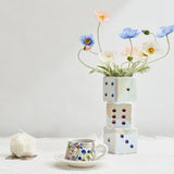Load image into Gallery viewer, Unique Ceramic Dice Flower Vase