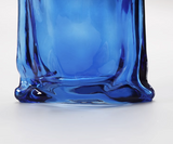 Load image into Gallery viewer, Cobalt Blue Paper Bag Glass Vase