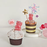 Load image into Gallery viewer, 5pcs Cute Pink Teddy Bear Birthday Candles