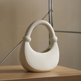 Load image into Gallery viewer, Minimalist Cream Handbag Ceramic Vase
